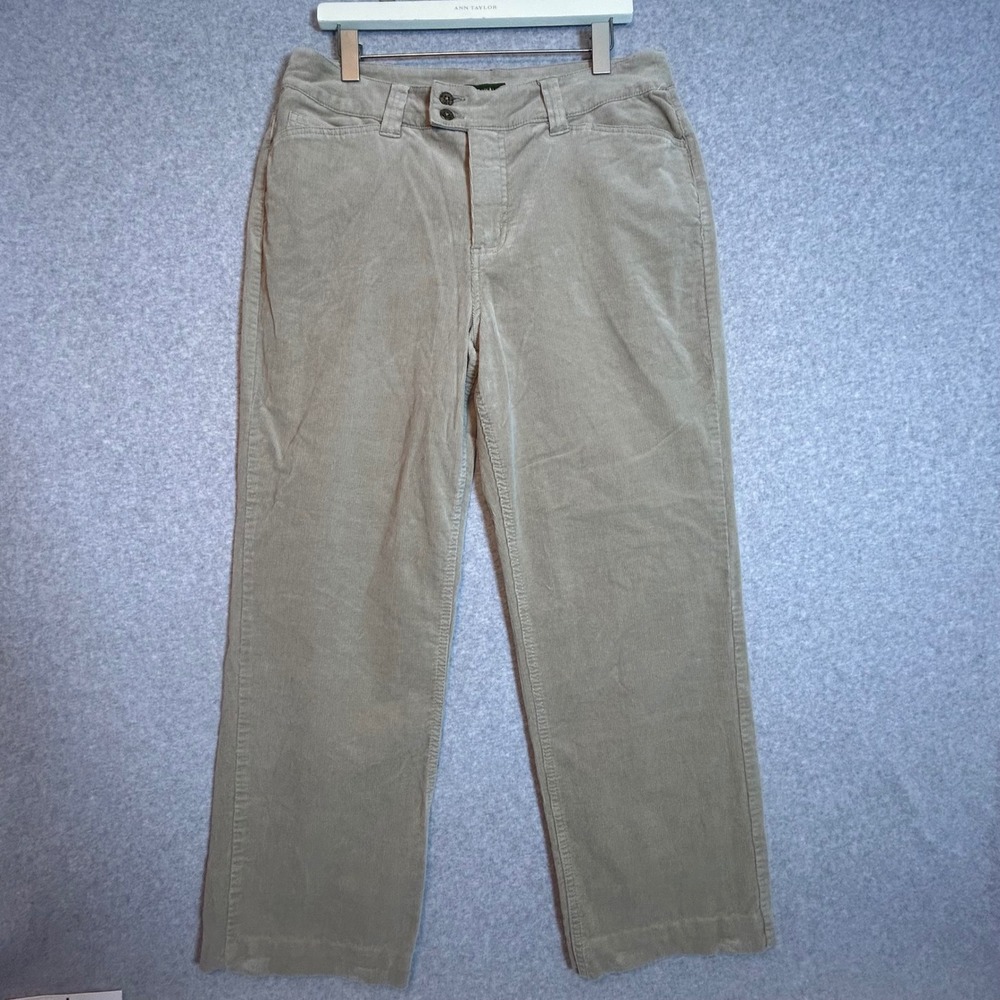 Mountain Lake Corduroy Pants Womens 12 Tan Straight Leg Stretch Gorpcore